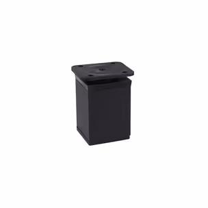 Nóżka kwadratowa z regulacją 4 cm / wys. 6 cm - czarny