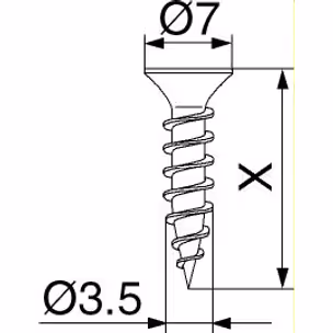 Wkręt do płyty wiórowej Blum 609 / fi 3.5 mm / dł. 15 mm / 10 szt.