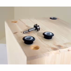 Mini rolka obrotowa Siso RO7006 - czarny / fi 15 mm / mech. hamujący