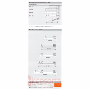 Prowadnica z hamulcem MOVENTO BLUMOTION S 766H S / dł. 55 cm / 70 kg / wysuw 100%