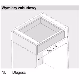 Prowadnica z hamulcem MOVENTO BLUMOTION S 760H S / dł. 35 cm / 40 kg / wysuw 100%