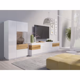 Komoda RTV SILKE 40 - biały/wotan