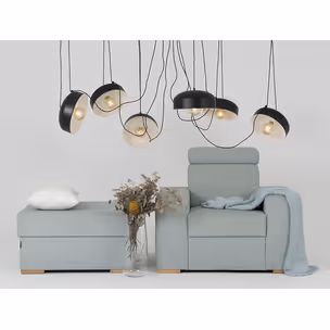 Lampa wisząca POPO FLAT L 6 - czarny