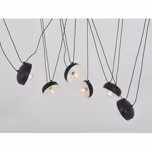 Lampa wisząca POPO FLAT 6 - czarny