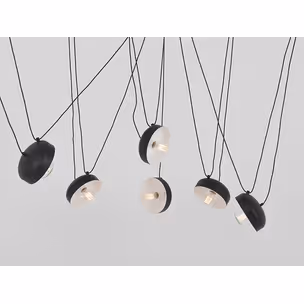Lampa wisząca POPO FLAT 6 - czarny