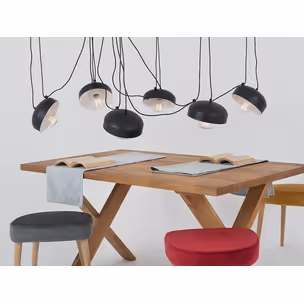 Lampa wisząca POPO FLAT 6 - czarny
