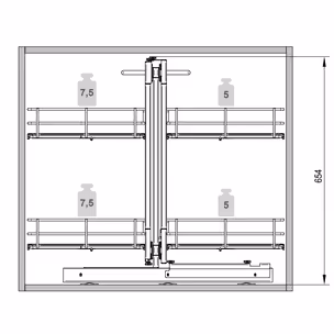 MAXIMA EVO II Corner Comfort 1200 prawy metal/tworzywo chrom/biały