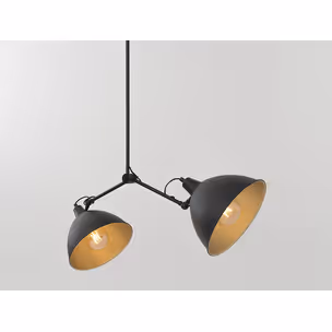 Lampa wisząca COBEN TWO HEAD - czarny