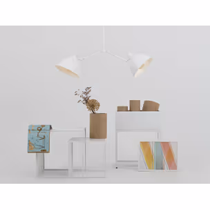 Lampa wisząca COBEN TWO HEAD - biały