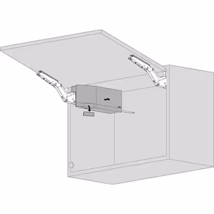 Siłowniki Tip-On AVENTOS HK TOP / LF 930-2800 / białe zaślepki 