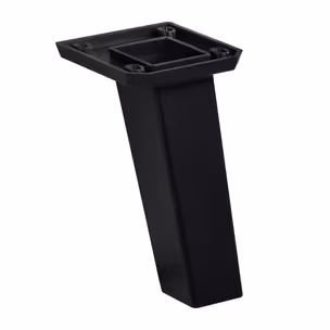Nóżka K441 z płytką montażową - czarny / wys. 12 cm