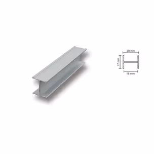 Łącznik H-17/18 do płyty gr. 18 mm - czarny mat / dł. 300 cm