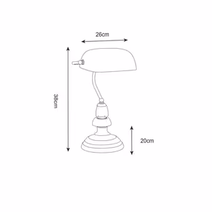 Lampa stołowa EDES T110810 - zielony/mosiądz