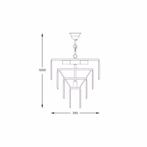 Lampa wisząca AMEDEO 17106/4+1-GLD - złoty
