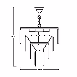 Lampa wisząca AMEDEO 17106/4+1-GLD - złoty