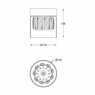 Lampa sufitowa GEM C0389-01A-F7AC - złoty