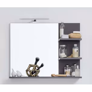 Lustro z półkami INDY BATHROOM - matera