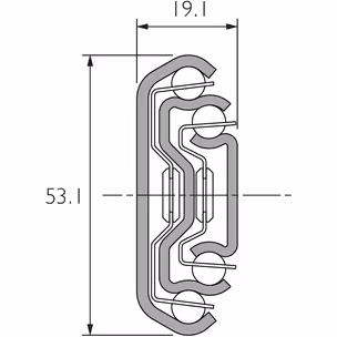 Prowadnica DZ5321EC z Hamulcem Wysuw 100% Dł.100cm 80kg Accuride