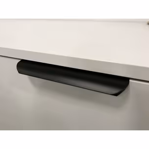 Uchwyt listwowy UA02 - czarny mat / rozstaw 128 mm