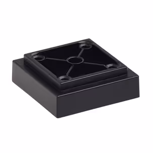 Nóżka kwadratowa 6601 - czarny mat / wys. 2 cm