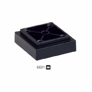 Nóżka kwadratowa 6601 - czarny mat / wys. 2 cm