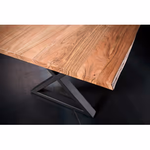 Stół drewniany CALABRIA z blatem 2.5 cm - natur