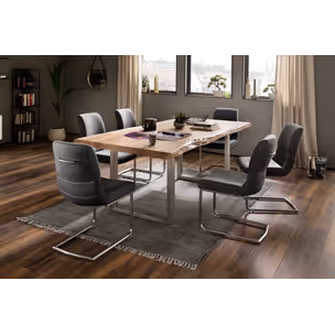 Stół drewniany CALABRIA z blatem 2.5 cm - natur