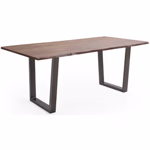 Stół drewniany CALABRIA z blatem 2.5 cm - orzech
