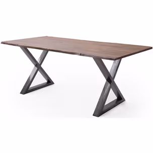 Stół drewniany CALABRIA z blatem 2.5 cm - orzech
