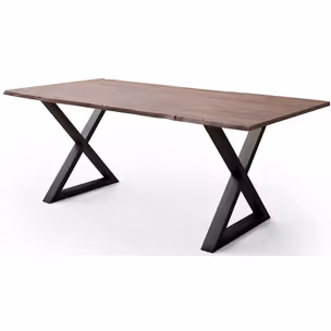 Stół drewniany CALABRIA z blatem 2.5 cm - orzech