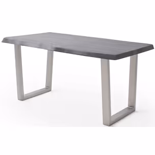 Stół drewniany CALABRIA z blatem 5.5 cm - szary piaskowany