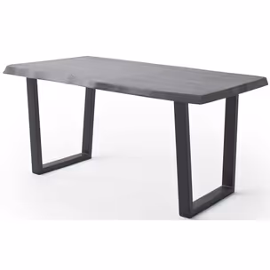 Stół drewniany CALABRIA z blatem 5.5 cm - szary piaskowany