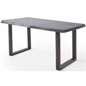 Stół drewniany CALABRIA z blatem 5.5 cm - szary piaskowany