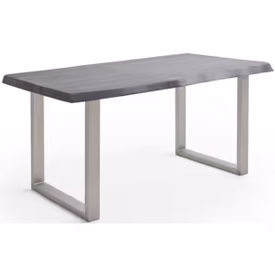 Stół drewniany CALABRIA z blatem 5.5 cm - szary piaskowany