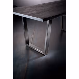 Stół drewniany CALABRIA z blatem 5.5 cm - szary piaskowany