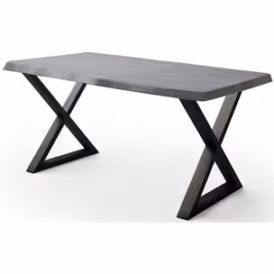 Stół drewniany CALABRIA z blatem 5.5 cm - szary piaskowany