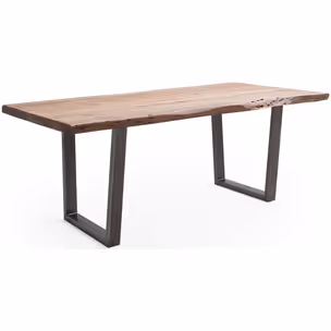 Stół drewniany CALABRIA z blatem 5.5 cm - natur