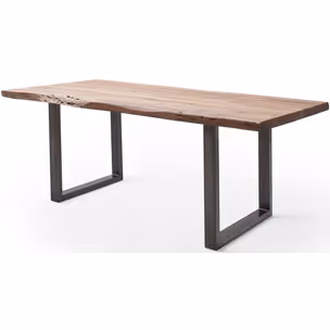 Stół drewniany CALABRIA z blatem 5.5 cm - natur