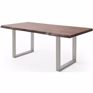 Stół drewniany CALABRIA z blatem 5.5 cm - orzech