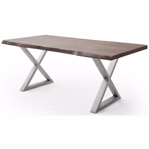 Stół drewniany CALABRIA z blatem 5.5 cm - orzech