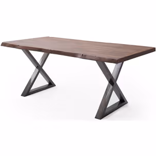 Stół drewniany CALABRIA z blatem 5.5 cm - orzech