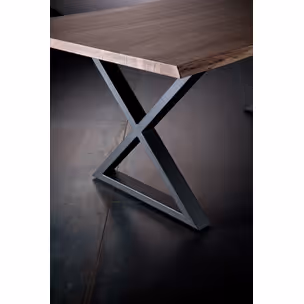 Stół drewniany CALABRIA z blatem 5.5 cm - orzech