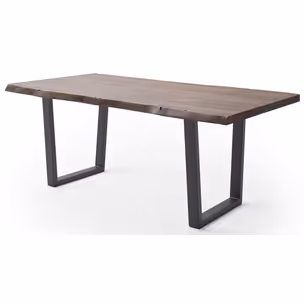 Stół drewniany CALABRIA z blatem 5.5 cm - orzech