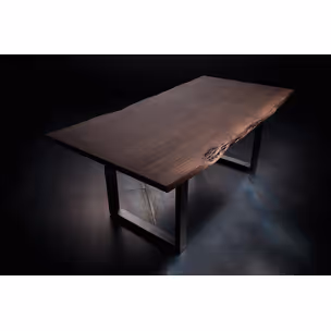 Stół drewniany CALABRIA z blatem 5.5 cm - orzech