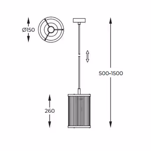 Lampa wisząca SERGIO P0528-01F-V6AC - złoty
