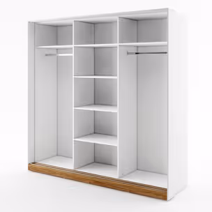Szafa przesuwna DENTRO DT-01 - biały/dąb stirling
