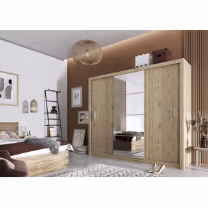 Szafa przesuwna 3-drzwiowa IDEA ID-01 - dąb shetland
