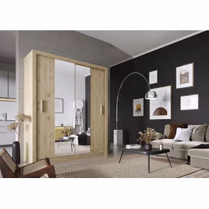 Szafa przesuwna 2-drzwiowa IDEA ID-03 - san remo jasny