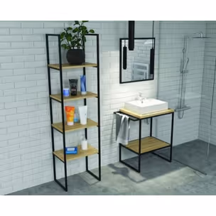 SR16 Stelaż szafki pod umywalkę Czarny mat szer. 60 cm