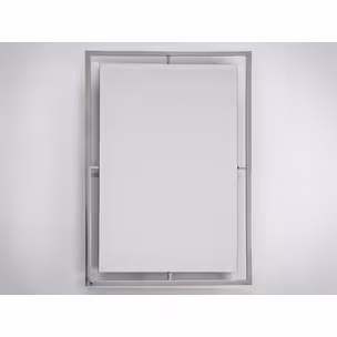 Lustro w stalowej oprawie LW6853 100x120 cm - srebrny